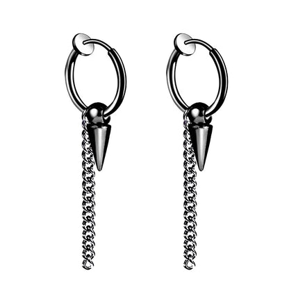 2pc Punk Stainless Steel Arrow Stud Earrings | Unisex Gothic Jewelry