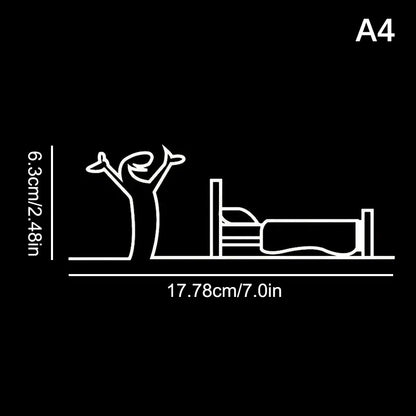La Linea Minimalist Line Art Door Sticker | Home Decoration