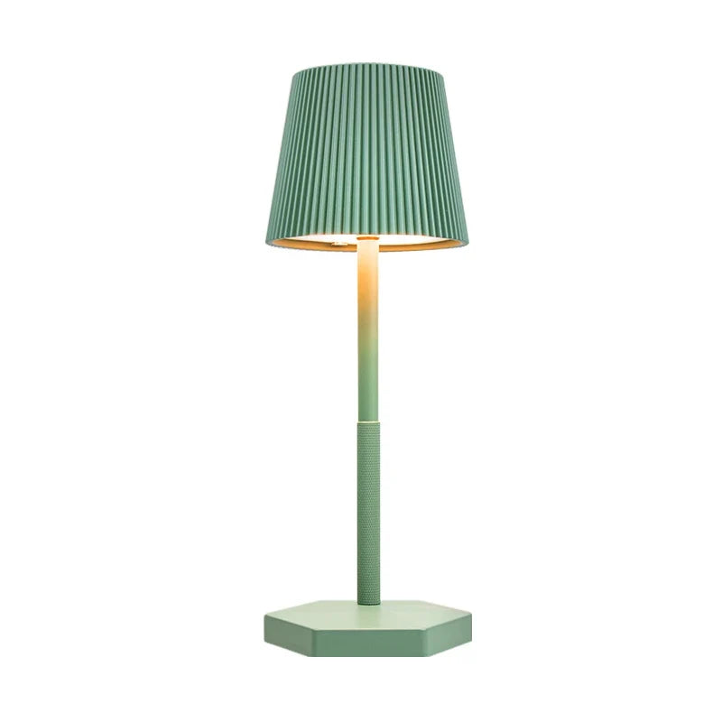 LumiGrid | Modern Stripe LED Table Lamp with Touch Dimming | Metal USB Desk Light for Decor