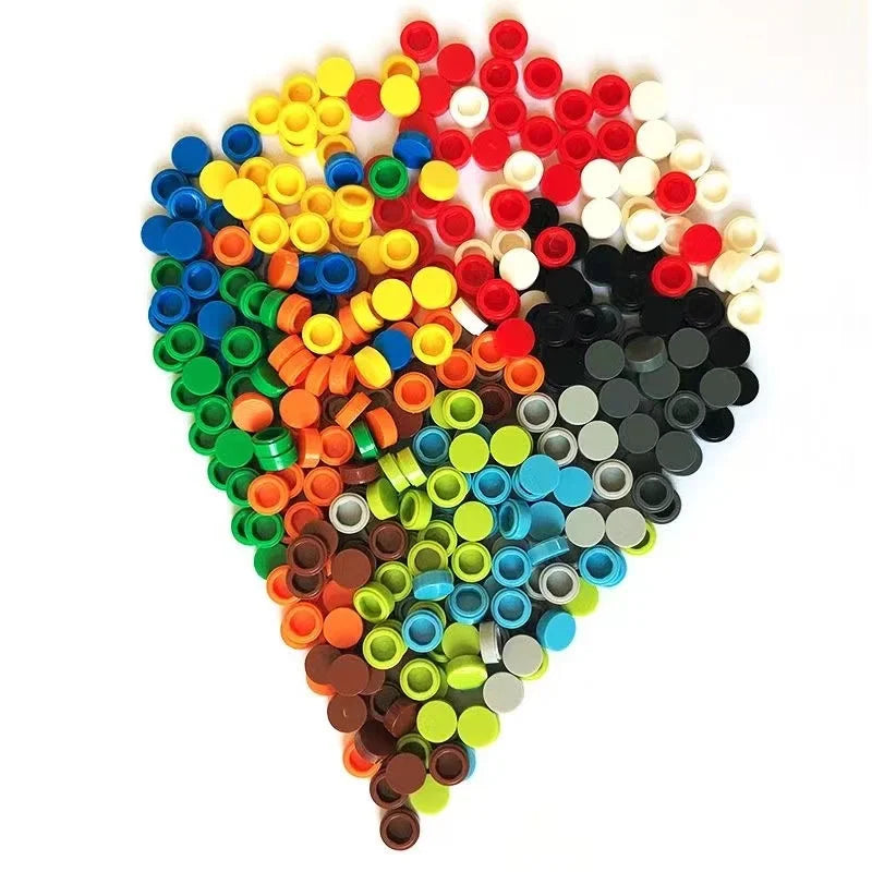 1000Pcs Tile 1x1 Round Building Blocks | 52 Color DIY Educational Creative Toy Set