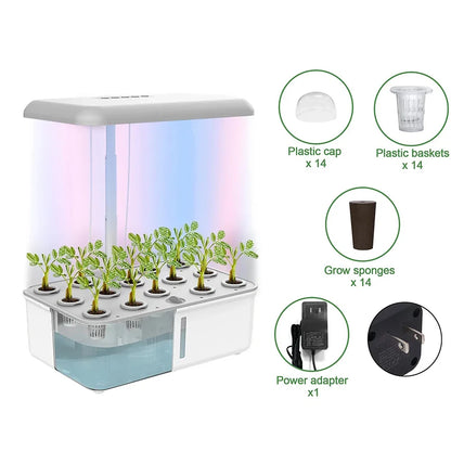 Smart WiFi Hydroponic Growing System Indoor Herb Garden LED Grow Light