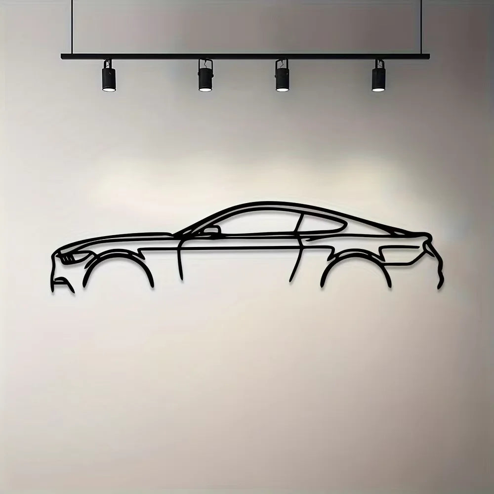 Ligne métallique décorative « Hot Border », spécialement conçue pour les passionnés d'automobile souhaitant créer des présentoirs muraux.