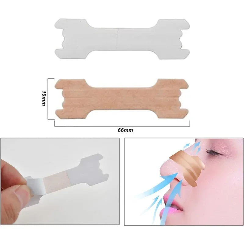 50pcs Anti Snoring Strips for Adults | Hypoallergenic Nasal Strips for Quiet Sleep