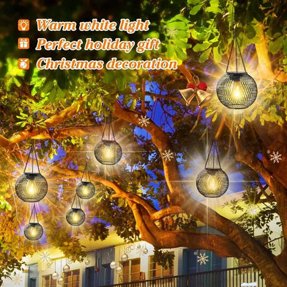 Ortiny Solar Lantern Outdoor – Waterproof Hanging Decorative Lights for Garden