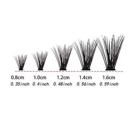 Individual Lashes 8-16mm 200pcs Cluster Lashes | Natural Look Mixed Tray for DIY Eyelash Extension