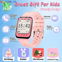 2026 Smartwatch with 1.83-Inch Screen | Bluetooth Call Fitness Tracker for Kids and Adults