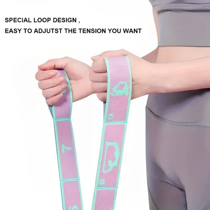 Yoga Stretching Belt | Elastic Resistance Band with Loop Design for Pilates