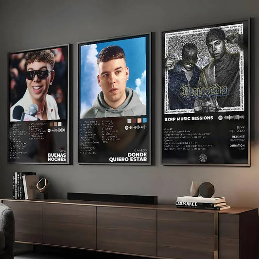 Affiche Quevedo Chanteur HD Art Adhésif Mural Étanche Maison Salon Bar Décoration