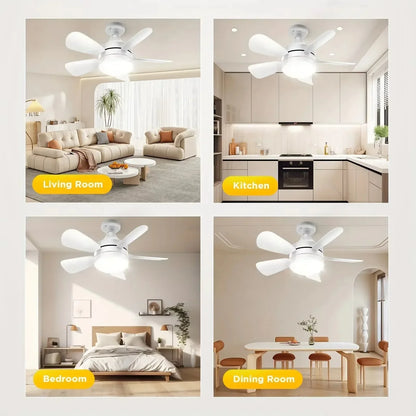 Ceiling Fan Light | Flush Mount Ceiling Fan with Remote Control & Dimmable Brightness | Versatile Lighting for Comfort