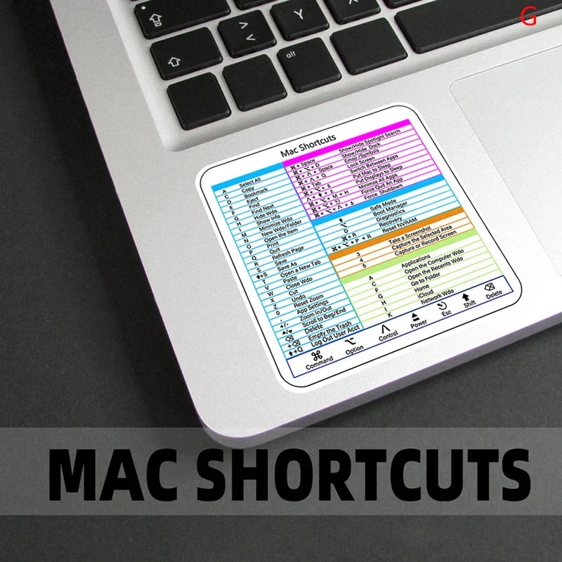 Windows PC Keyboard Shortcut Sticker | Reference Guide for Laptop Desktop