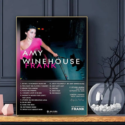 Pop Singer Amy Winehouse Poster HD Art Sticky Wall Waterproof Home Living Room Bar Decoration