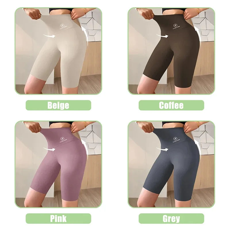 Pantalones Cortos Deportivos de Mujer M-XL Nuevos de Ciclismo Jogging Fitness Cintura Alta Push Up Pantalones Cortos de Gimnasio Mallas Ropa de Yoga