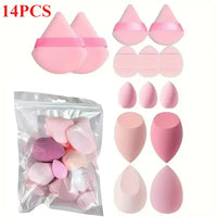 14PCS Makeup Sponge Set | Foundation Blender & Powder Puff Kit