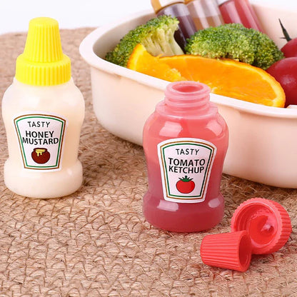 Mini Sauce Bottle Set | Portable Ketchup and Dressing Containers for Bento