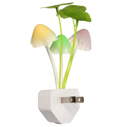 Mushroom Night Light with Light Sensor | 3 LED Colorful Bedside Lamp