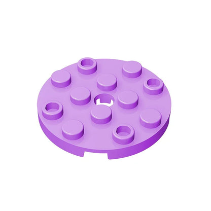 Gobricks GDS-841 Round Plate 4x4 with Hole | Compatible Building Block for DIY Creations