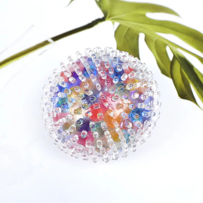 No Net Burr Release Colorful Bead Ball Massage Stress Relief Ball | Pinch Music Squeeze Toy for Adults and Kids
