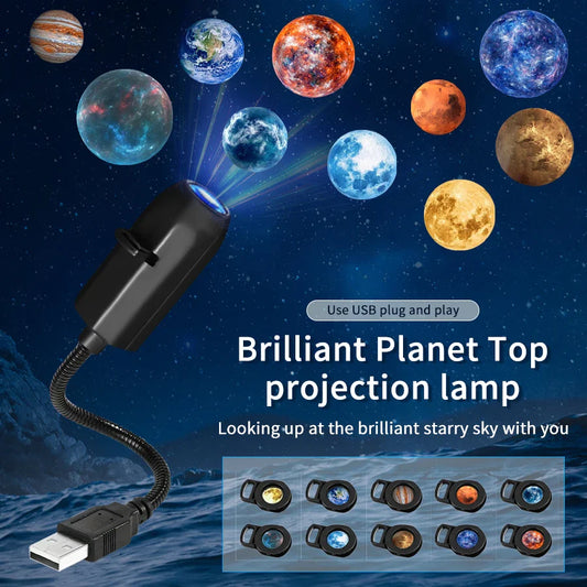 5V USB Plug In Projection Light | Planet Halloween Christmas Ceiling Decoration Lamp