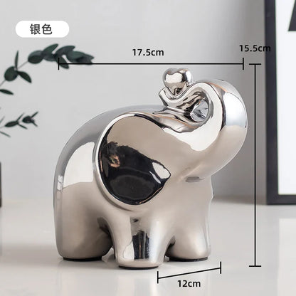 Figurita de elefante de dibujos animados, decoración bohemia para el hogar, adorno para sala de estar, vitrina de vino, escritorio, mueble de TV.