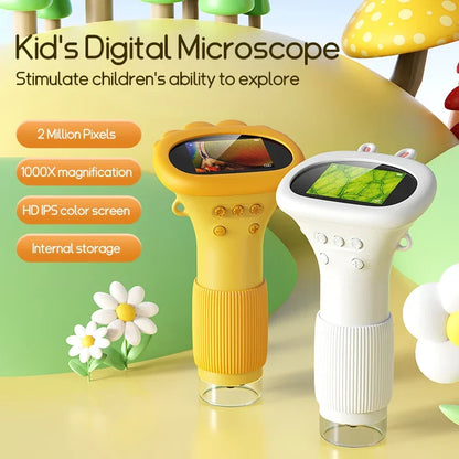 Kids Handheld Microscope 1000X Magnification – Portable STEM Science Toy