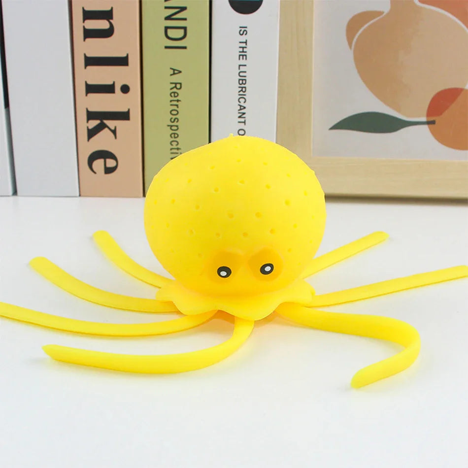 Octopus Water Absorbing Sponge Toy | Squeeze Stress Relief Bath Toy