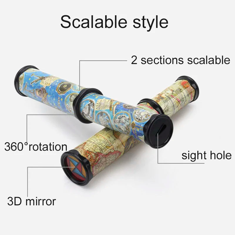 Scalable Rotation Kaleidoscope | 30cm Magic Educational Toy for Children