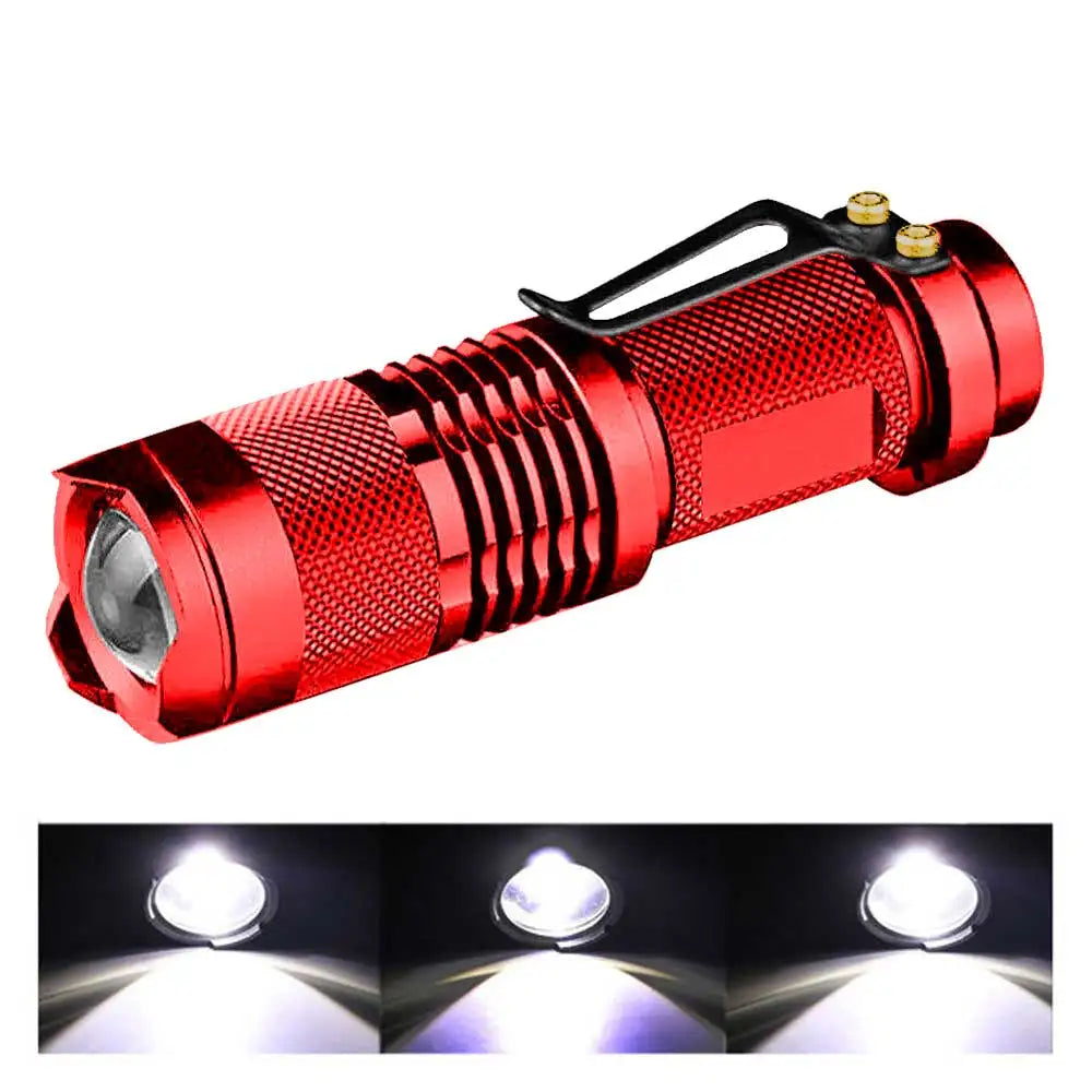 3 Modes Portable LED Flashlight | Zoomable Torch for Outdoor Use