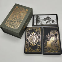 New Version Black Hot Stamping Gold foil Tarot Cards Plastic Rider Oracle Deck For Beginners And Collectors