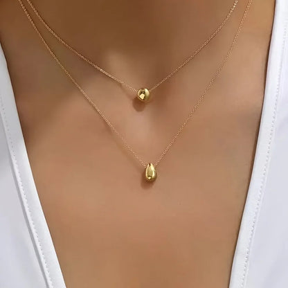 Teardrop Necklace Waterdrop Pendant | Minimalist Stainless Steel Jewelry for Women