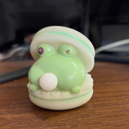 Creative Spit Bubble Burger Squishy Toy | Cute Cartoon Stress Relief and Desk Decor