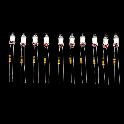 Neon Indicator Light Bulbs 10-Pack | 220V with Built-In Resistor