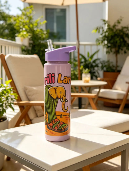 Cartoon Straw Cup 750ml | BPA Free Summer Water Bottle