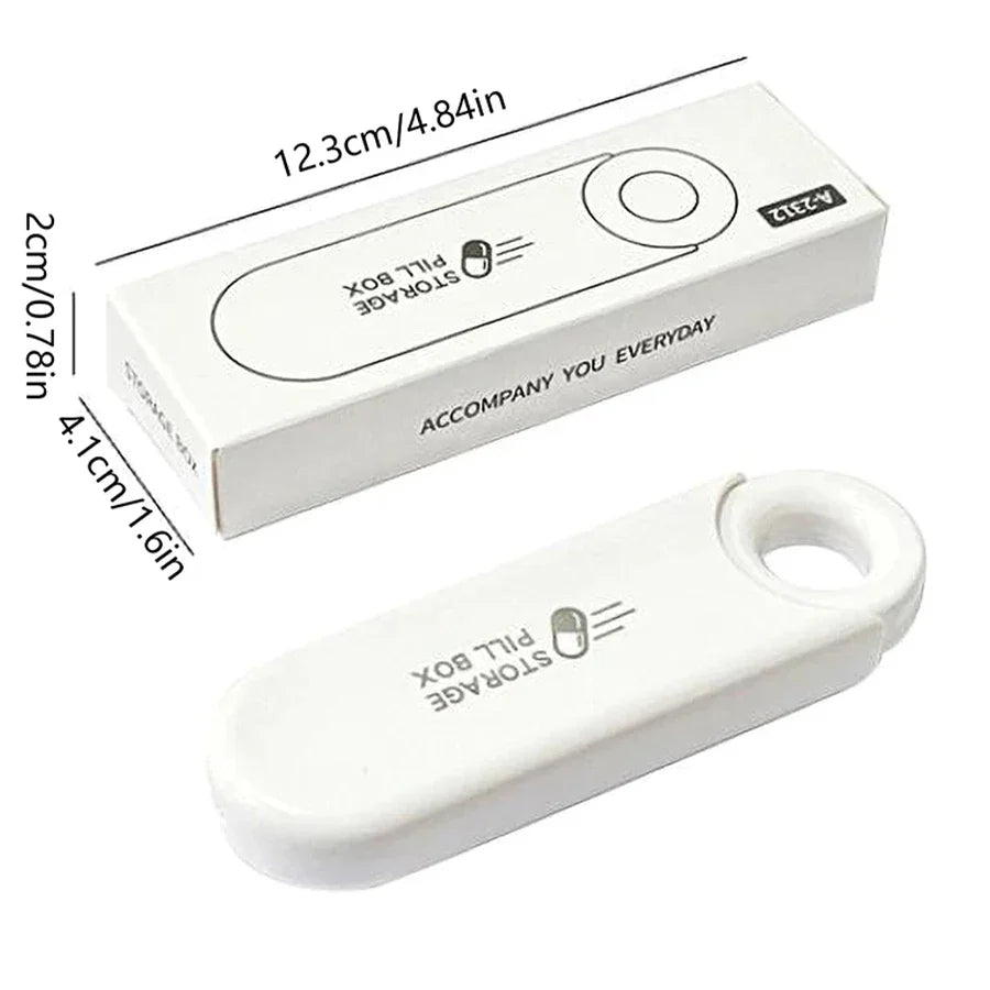Portable 3-Compartment Pill Box | Travel Medicine Organizer