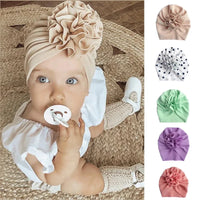 Baby Girl Turban Hat | Lovely Flower Soft Cap for Newborn Photography