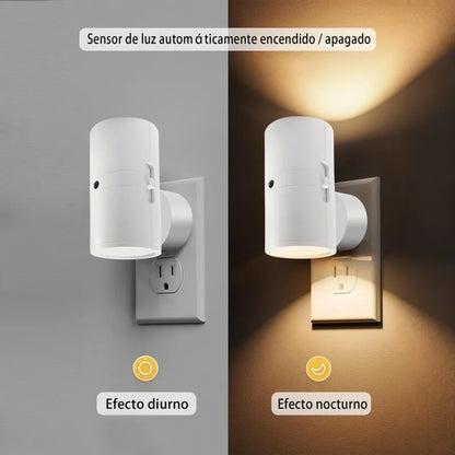 Plug In Night Light Dusk to Dawn Sensor Adjustable Brightness Stair Hallway