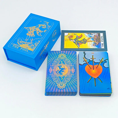 Jeu de société élégant, cartes de tarot avec dorure, bon cadeau, cartes d'oracle divinatoires, pour prédire l'avenir et l'amour