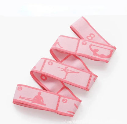 Yoga Stretching Belt | Elastic Resistance Band with Loop Design for Pilates
