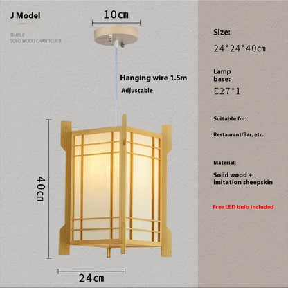 Solid Wooden Pendant Light For Livingroom Dining Room Kitchen Homestay Japan Style Suspension Hanging Lamp Art Decoration E27