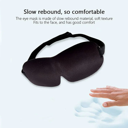 3D Sleep Mask for Travel and Nap | Lightweight Eye Cover with Storage Bag and Earplugs