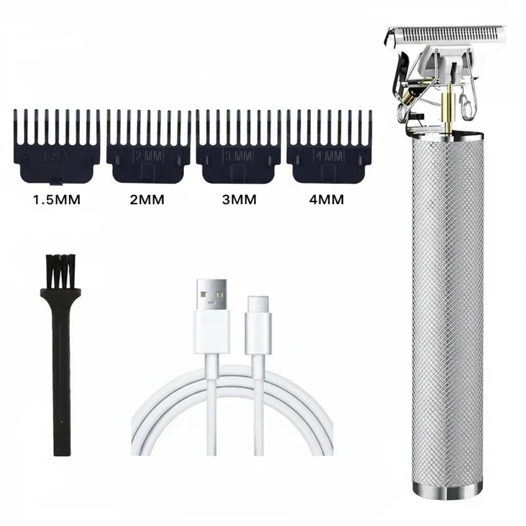 Professional Hair Clipper Beard Trimmer USB Rechargeable Barber Shaver
