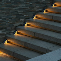Outdoor Solar Step Lights Warm White RGB IP67 Waterproof Pathway Patio Yard