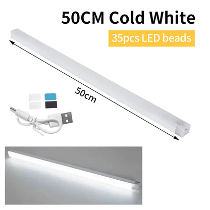 Rechargeable LED Motion Sensor Night Light | Magnetic Strip Light for Cabinet Bedside Closet