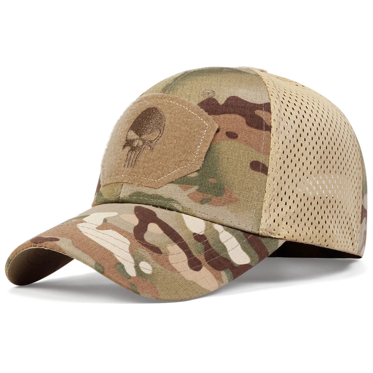 Unisex Skull Baseball Cap | Breathable Mesh Snapback for Outdoor Adventures