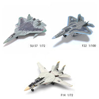 1/72 1/100 SU57 F22 F14 Scale Plastic Assembly Model airplane Home placement, collection and decoration Creative Gift