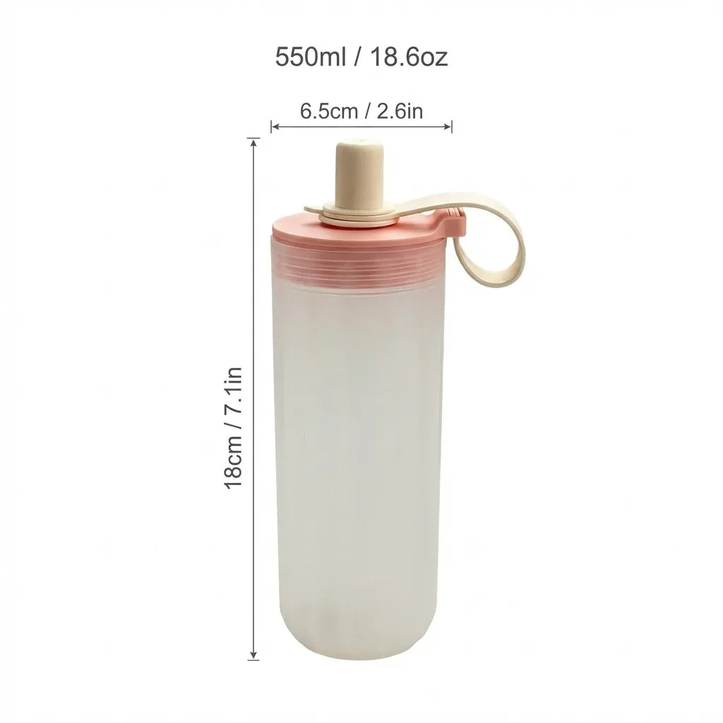 Clear Plastic Reusable Travel Mug | Leak-Proof Cup with Straw and Handle