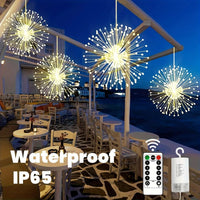 Hanging Firework Light 8 Mode Remote Control Battery Powered Fairy Light,Decoration Lights For Garden,Yard,Holiday,Wedding,Party