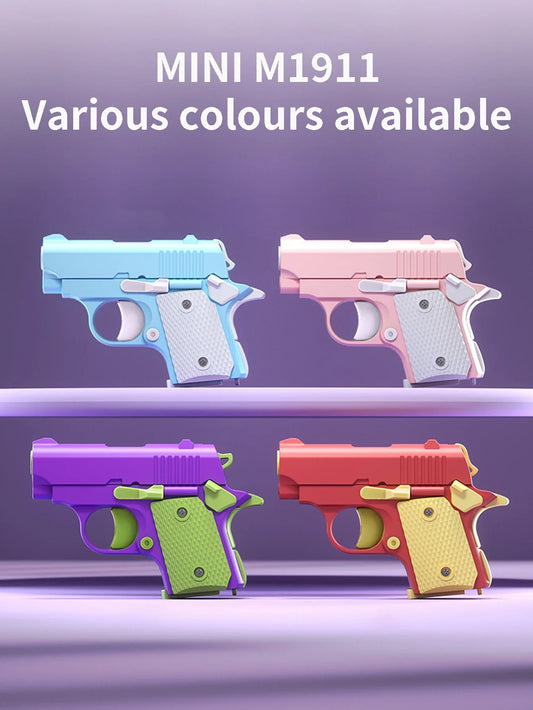Mini M1911 Mechanical Linkage Toy Gun | Non-Launchable Fidget Toy Model