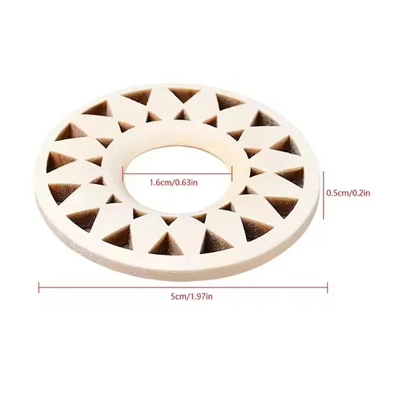 Wooden Crystal Ball Holder Stand | Hollow Sunflower Design Display