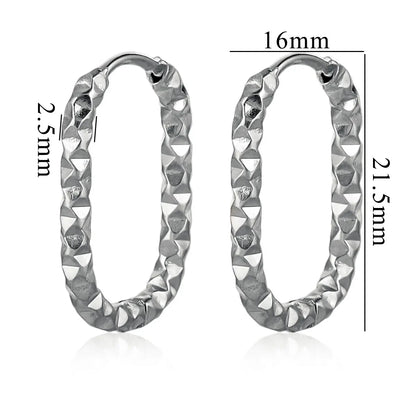 6pcs Stainless Steel Rectangular Textured Earrings Set | 18K PVD Gold Plated DIY Jewelry Parts