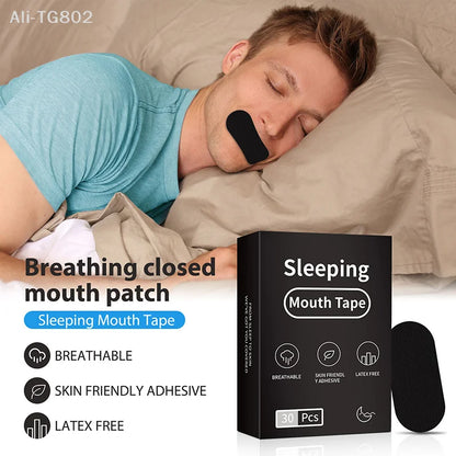 Snoring Relief Mouth Tape | 30 Hypoallergenic Strips for Better Sleep